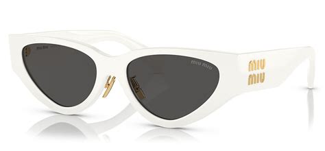 miu miu mu03zs|Miu Miu MU03ZS 1425S0 Sunglasses in White.